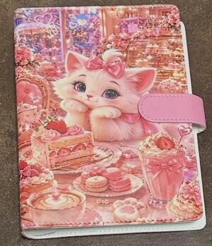Marie Cat size A5 Binder w/ stationery paper